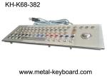 Water resistant stainless steel keyboard with trackball mouse for Kiosk