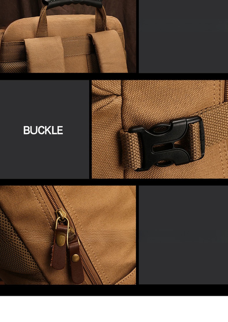 Characters Pattern Waterproof Multi-Function Outdoor Carrying Bag with Button Closure