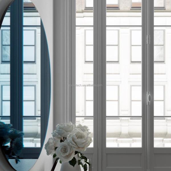 Frameless Blue Silver Decorative Float Glass Wall Mirror for Bedroom Dressing