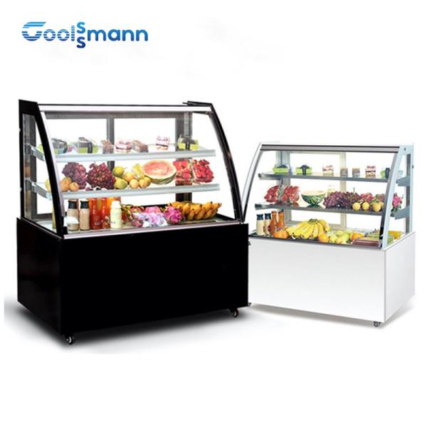 Adjustable Shelf Cake Display Counter , 94.5 Inch Length Glass Dessert Display