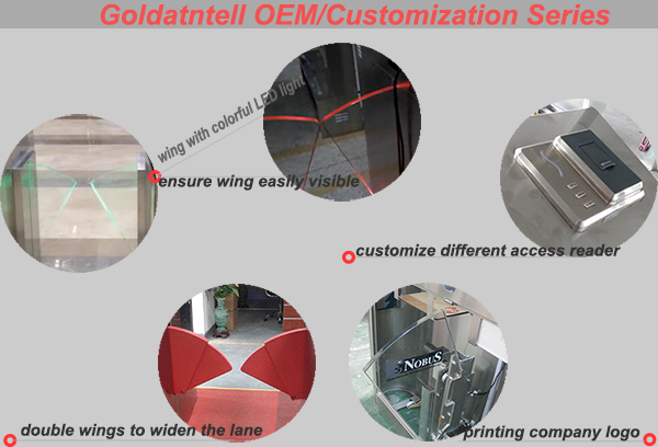 Bi Directional Turnstile Flap Barrier , finger thumb opened turnstile 110 volt