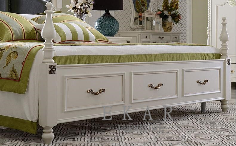Room Furniture Bedroom Set Latest Wood Double Bed Design With Storage Box