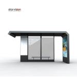 Easy Installation Smart Bus Shelter Integrate Advertising For Urban City