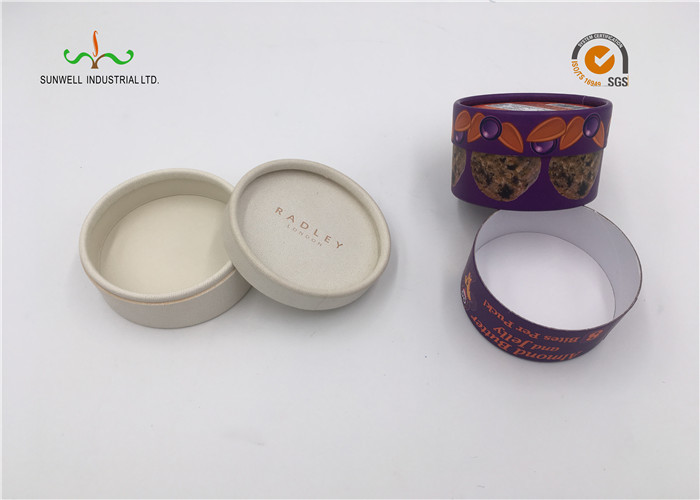 Offset 4 Color Printing Cardboard Cylinder Tubes For Food Packing