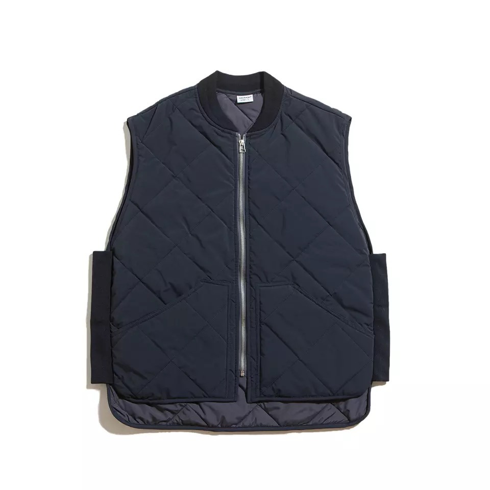 Winter Solid Men&prime; S Diamond Quilted Zipper Sleeveless Jacket Vest