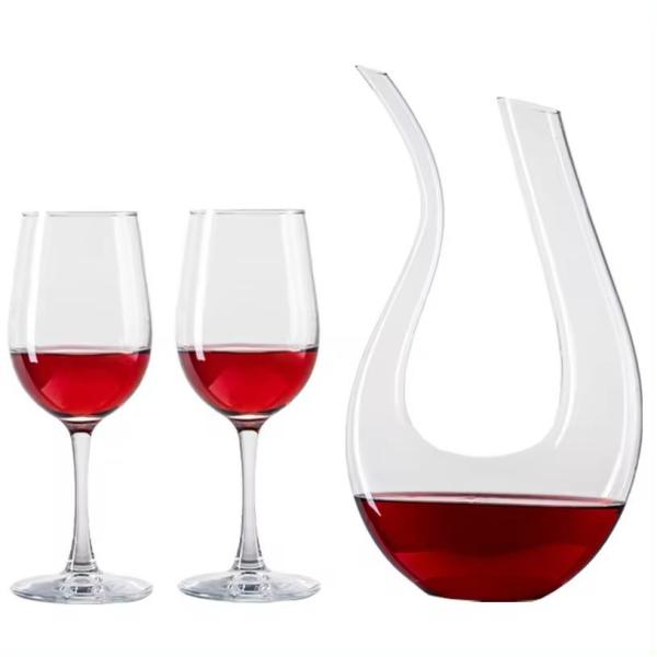 China U Shape Clear Crystal Glass Wine Decanter Lead Free factory