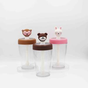 China Customized Reusable Straw Water Bottle Plastic Baby School Drinking factory