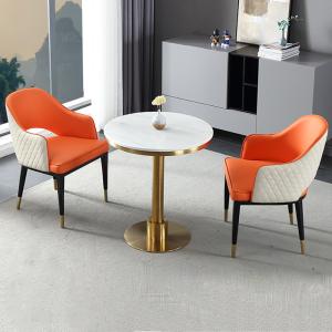 China Marble Negotiating Table With Stainless Steel Construction For Hotels factory