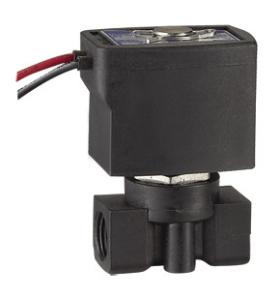 China PA66 Plastic Miniature Solenoid Valve , Normally Closed Small Solenoid Valve 24V / 12VDC factory