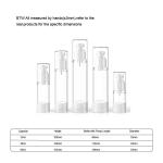 15ml 30ml 50ml Airless Pump Bottles Plastic Vacuum Transparent Pump Bottle