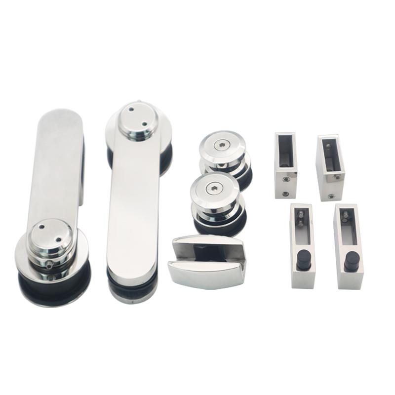 Functional Glass Bathroom Screen Sliding Hardware Set with Stainless Steel 304 Frame