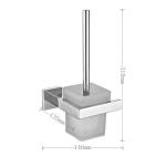 Sus304 Chrome Decorative Toilet Brush Holders Set Wall Mounted