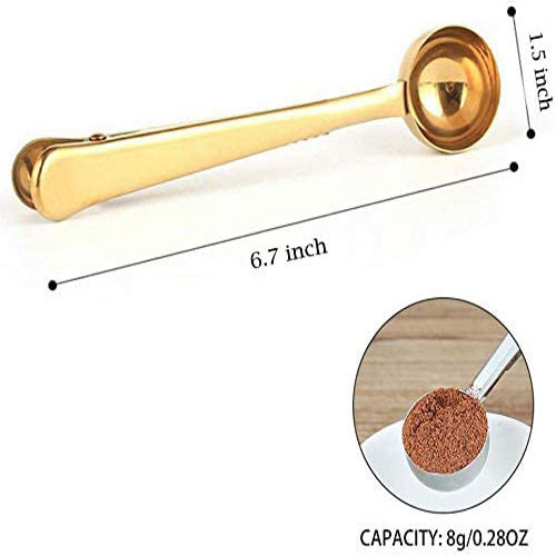 Multicolor 304 Stainless Steel Coffee Scoop With Long Handle