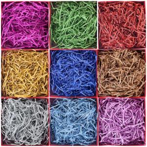 China Metallic Mirror Foil Mylar 22gram Color Shredded Paper purple yellow factory