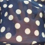 75gsm Polyester Chiffon Fabric Crinckle Aop Printed And Golden