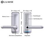 Matted Black Aluminum Alloy Electronic Door Locks Stand Alone Version