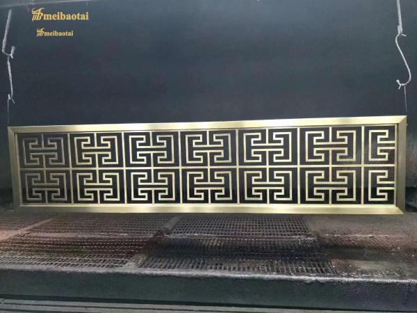SS304 Gold Hairline Black Hairline Stainless Steel Screen Decoration Room