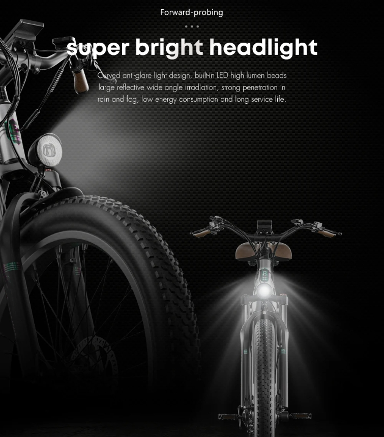 15Ah Hidden Battery Fat Tire Mountain E Bike 48V 500W Motor 26 Inch Electric Bike