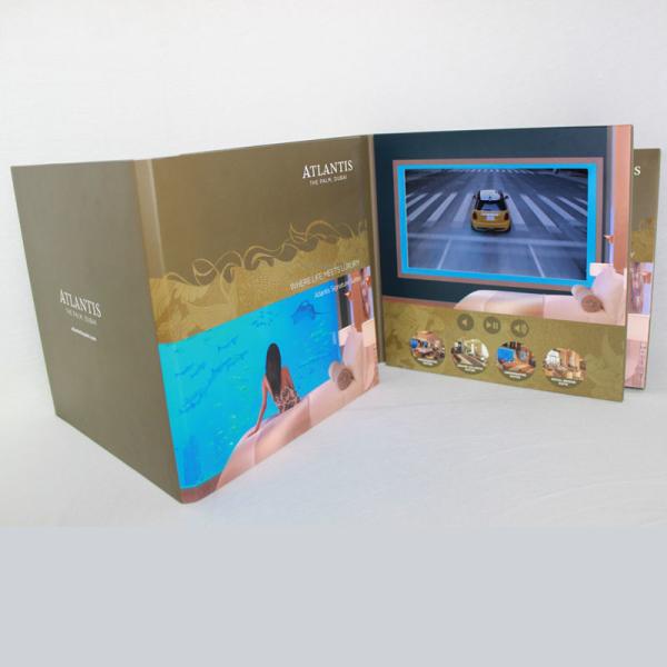 China 3D Audio LCD Touch Screen Video In Print Brochure HD Greeting Card For Business factory