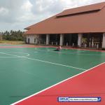 Fadeless PU Sports Flooring Eco-friendly Outdoor Basketball Court Flooring