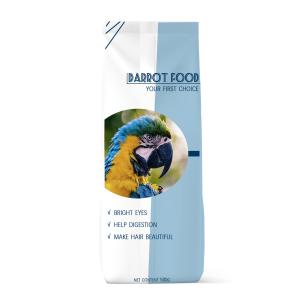 Parrot Zipper Stand Up PET Food Pouch 80 Mircons