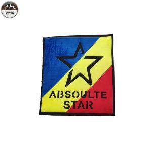 China Large Star Custom Made Embroidered Patches Chenille Material Blue / Red / Yellow factory
