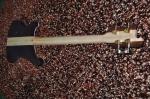 Custom bass guitar Carved flower body Neck through body 4 string electric bass
