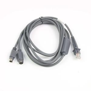 China PVC Barcode Scanner Cord Cable Ps2 Kwb Keyboard Wedge To Rj50 10P10C factory