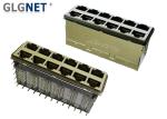 Industrial Magnetic 10G Ethernet RJ45 Jack 2x6 Port With EMI Gasket