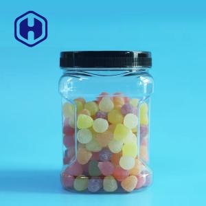 China 720ml 24oz Home Storage Square Plastic Jar Bpa Free Transparent factory