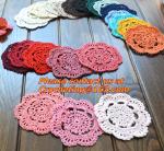 Handmade Crochet woven mat Cotton Lace Table Placemats Doilies handmade cup mat