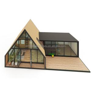 China Modern Design Sandwich Panel Wooden Triangle House for Hotel Beach Sunroom Vacation Featuring Stylish Container Design factory
