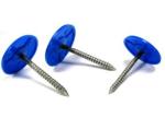 Colorful Capped Ring Shank PE Plastic Roofing Nails 3/4 Inch