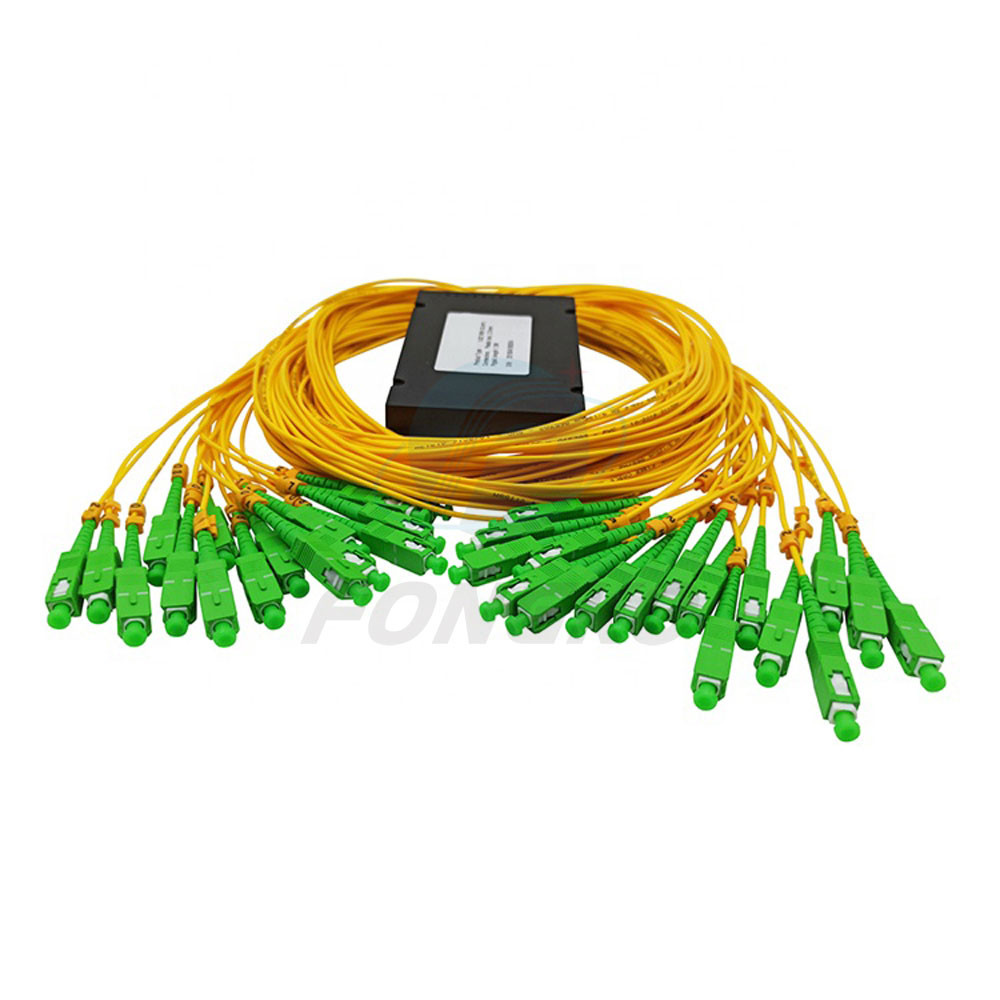 1x2 1x4 Plc Single Mode Fiber Splitter Epon Splitter With Connector Sc Apc