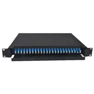 China LC Duplex Fiber Optic Patch Panel 430x200x46mm Metal factory