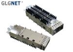 EMI Tabs Single Port QSFP Connector Cage With Heat Sink Light Pipes