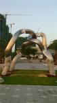 Matte Brushed Large Outdoor Metal Sculpture Abstract Metal Garden Figures