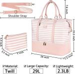 Luxury Travel Duffel Bag Women Gear Gym Sleepover Shoulder 16X7.3X15.5 Inch