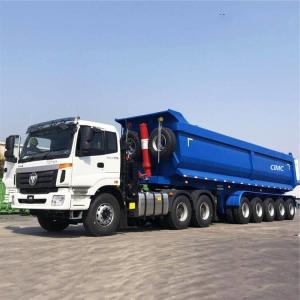 China U Type 11M 5 Axle 100Ton Truck Hub Tipping Trailers factory