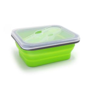 China 600ML Rectangle BPA Free Silicone Folding Bento Box factory