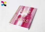 Golden Custom Printed Spiral Bound Notebooks Hot Stamping Full Color Singel Line