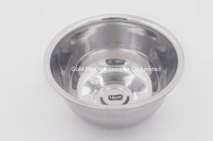 China 18cm Kitchenware cheap metal stainless steel basin mixing bowl salad bowl factory
