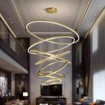 Modern Chandelier Large Led Pendant Light Fixture Luxury Acrylic Adjustable
