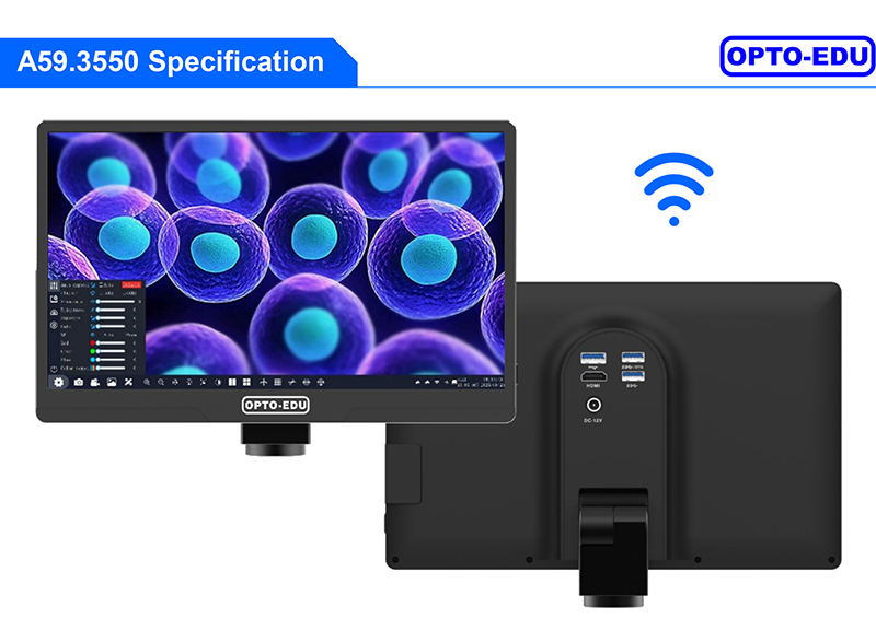 11.6" 8.0M Digital Microscope Camera with 4K 3840x2160 Resolution
