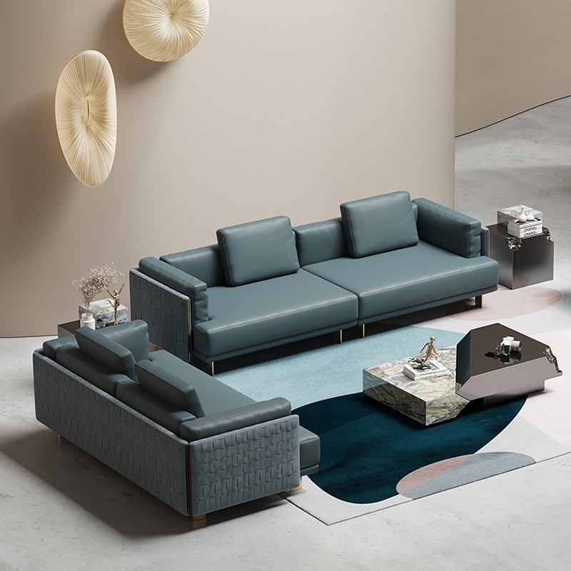 Modern Luxury Hotel Reception Sofa Solid Wood Frame Negotiation Sofa