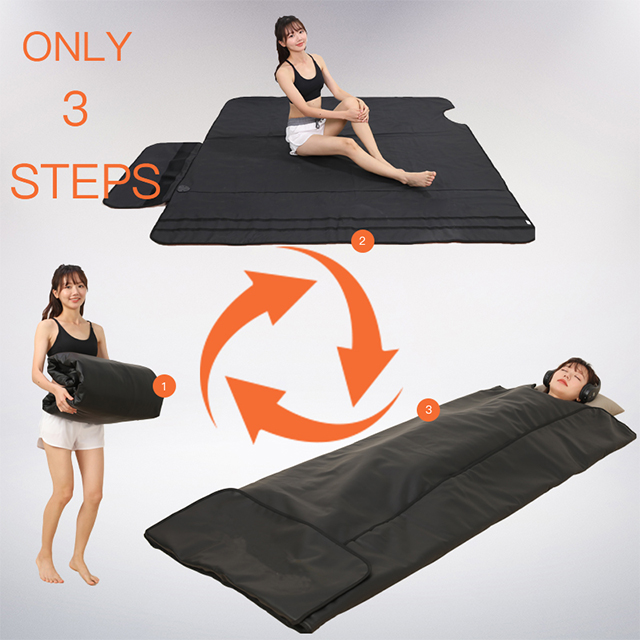 110V-240V Remote Control Color Customized Infrared Sauna Blanket for Slimming Detox