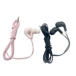 China Custom Design Color Disposable Earbud 3.5mm Wired Earphone for Airline Bus Journey Essentials factory