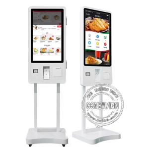 32" Restaurant Self Service Checkout Kiosk With Aluminum Case