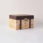 Wholesale Luxury Large Capacity Wooden Gift Box Wood Flap Lid Storage Packaging