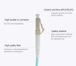 OM3 LC To LC Fiber Optic Cable 30m Multimode Duplex Lszh Fiber Optic Jumper